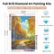 Autumn Birch Forest Path Diamond Painting Kit for Adults & Beginners – 5D Full Drill Sparkling Landscape Diamond Art Kit, Scenic Woodland DIY Gem Art Craft for Home Wall Décor & Gifts, 12 x 16 Inch